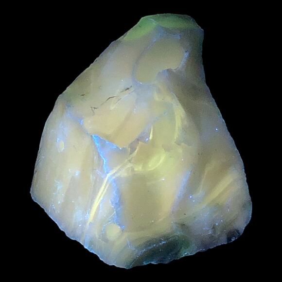 Vintage Other - Milk Glass Custard Art Glass Cullet Layered Manganese Swirl Slag Glass #4GX59